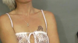 Pretty Single Blonde Mother Gets Fucked on the Couch!