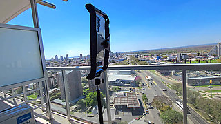 My Husband and I Had Fun in a Rented Apartment, Oral Sex on the Balcony Overlooking the Street, and Sex in the Bedroom.