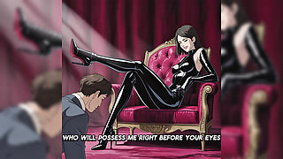 DEGRADATION: Mistress Compares Cuckold's Cage To Lover's Cock Size