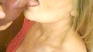 Sexy Grandma Is Rewarded with a Facial