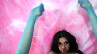 Amateur striptease and Solo masturbation