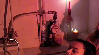 SMALL TIT BRUNETTE TATTOOED TEEN GIRLFRIEND CAUGHT IN SHOWER