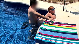 Getting Fucked In The Pool By My FWB While Hubby Records