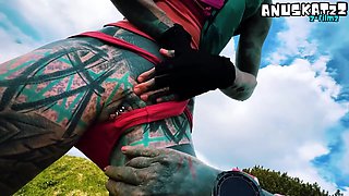 Tattoo Girl Gets Fucked Outdoors While Trail Running - Pov Public Outdoor Sex - Lily Lu