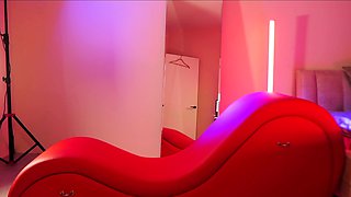 Blonde tight pussy babe solo toy fun in glamour masturbation