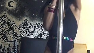 Check Out My First Practice Dance Ever on My New Pole