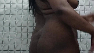 Desi girl relaxing bath time