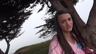 Petite brunette Summer Renee gets her pussy railed hard