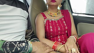 Cute Desi Indian Beautiful Bhabhi Gets Fucked with Huge Dick in Car Outdoor Risky Public Sex.