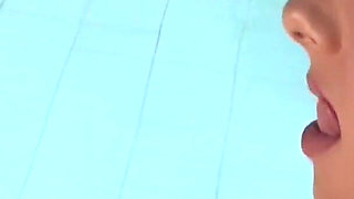 Two Latina Lesbians in the Pool