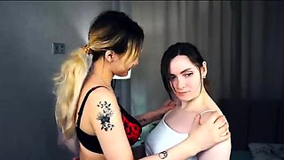 Fetish brunette lesbians piss and drink each others urine