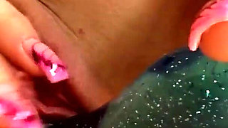 The Dildo Orgasm of a Beautiful Blonde with Horny Cunt and Pussy Balls