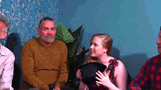 CFNM Brit babe fucked in front voyeurs