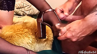 Black Stockings and High Heels Fucked and Cummed All Over