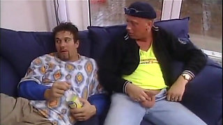 Tattooed guy in hairy pussy, pussy licking in 69 position, cum in mouth