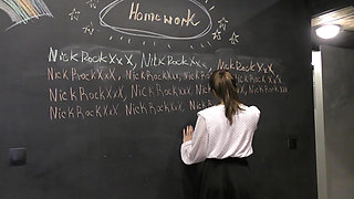 A real teacher is pestering a student ! Homeschool teen
