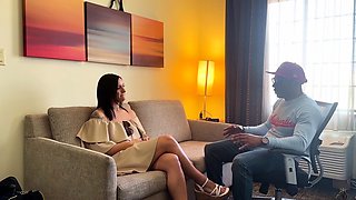 Mexicana blowjob with her big boobs