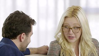 Two cute girls in stockings have anal sex with a guy