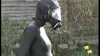 Solo eurobabe masturbating outdoors