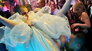 Whorish bride goes wild at the wedding party