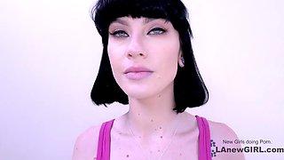 Gorgeous New Young Darkhair has Steamy Sex with Fake Agent