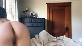 Cute amateur brunette naughty in solo jerking show on camera
