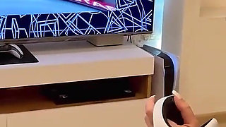 Stepson Fucks Stepmom While She's in Virtual Reality