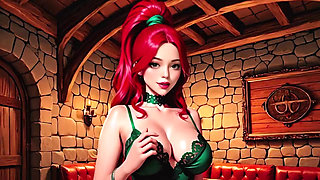 Divine Elixir - Fantasy Sorceress Summons a Dungeon Master for an Intimate Ritual AI Animation