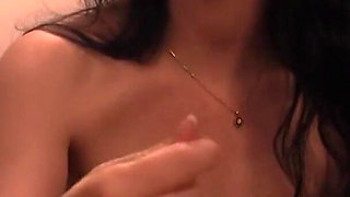 Caroline jerks off her man before she goes to work