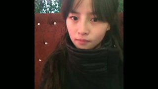 Cute Chinese Girl Playing On Webcam