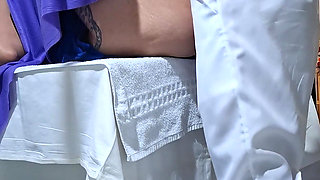 The Gynecological Exam Ends with the Patient's Orgasm and the Doctor's Cumshot.