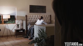 Tiny 18yo girl stepdaughter fucks BIG BLACK PENIS stepdad