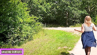 Condom Removed German Slut Used and Fucked Bareback When Her Car Broke Down