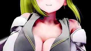 Hatsune Miku Undress Dance Roki Song Hentai Big Boobs Mmd 3D Blonde Hair Color Edit Smixix