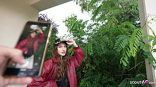 GERMAN SCOUT - Slim Ukrainian Girl Mari Moon accidentally cum in eye at Pick Up Casting Fuck