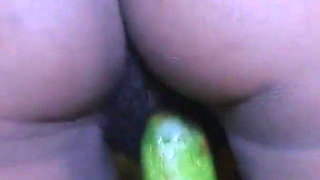 Amateur African Solo and Cum Cucumber Dildo Side Me Twice Bigger Than Dick