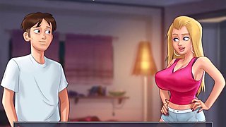 Step-sister gets naked for us in summertime saga