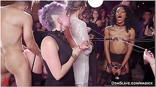 Slave Fucked In Bondage At Swinger Orgy Party