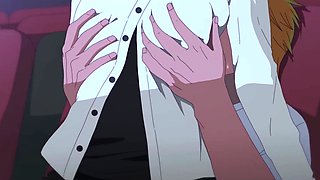 Chainsawman hentai - Makima has a hot sex with Denji in a movie theatre