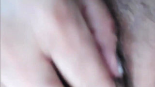Fingering My Hairy Pussy Clitoris