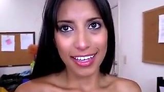 Latina Maid Soffie Sucking Her Masters Cock