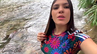 I Spied My Step Sister Bathing Naked in the Waterfall She Wanted to Take My Cock