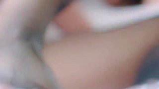 Beauty in Stockings Gives Blowjob and Footjob Till He Cums!