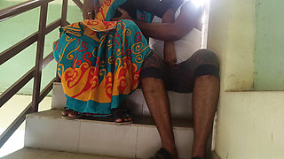 chennai cheating wife enjoying doggy style fucking in balcony steps with house owner