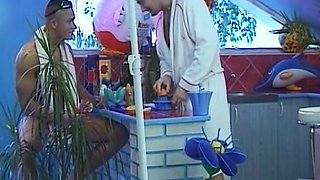 Sexy German Slut Fucked Hard in the Gangbang Action