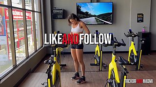 Fit Babe Teases At The Gym And Gets Fucked Twice At Home