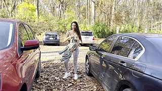 Quick Outfit Swap by My Car in the Park