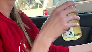 Busty Czech amateur fucks outdoor in public