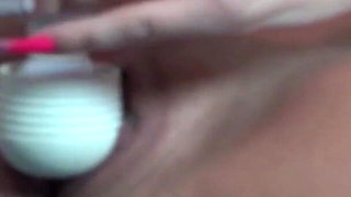 MILF From Frace Likes to Wear Stockings While Playing with Her Pussy