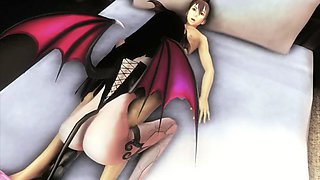 Demon girl keeps on fucking and moaning (3d hentai)